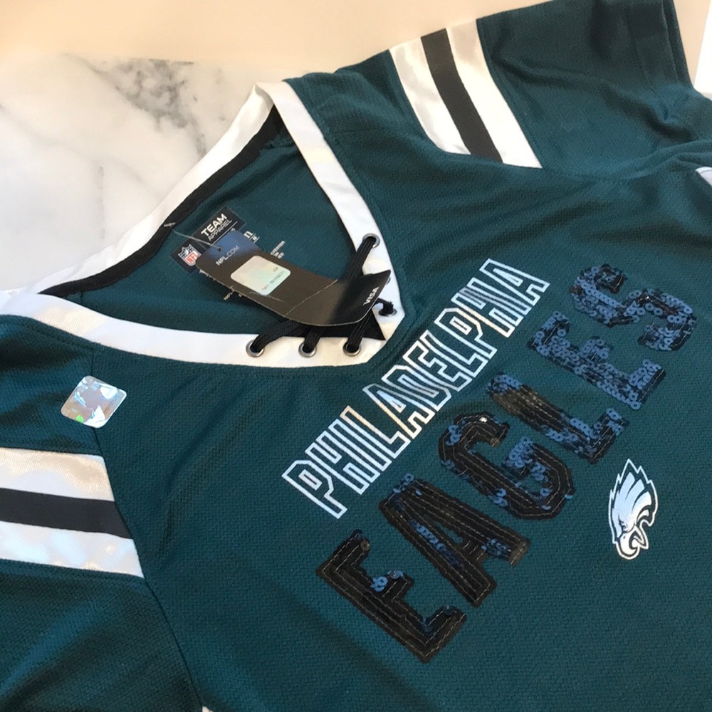 Eagles NFL woman’s sequin jersey size Medium